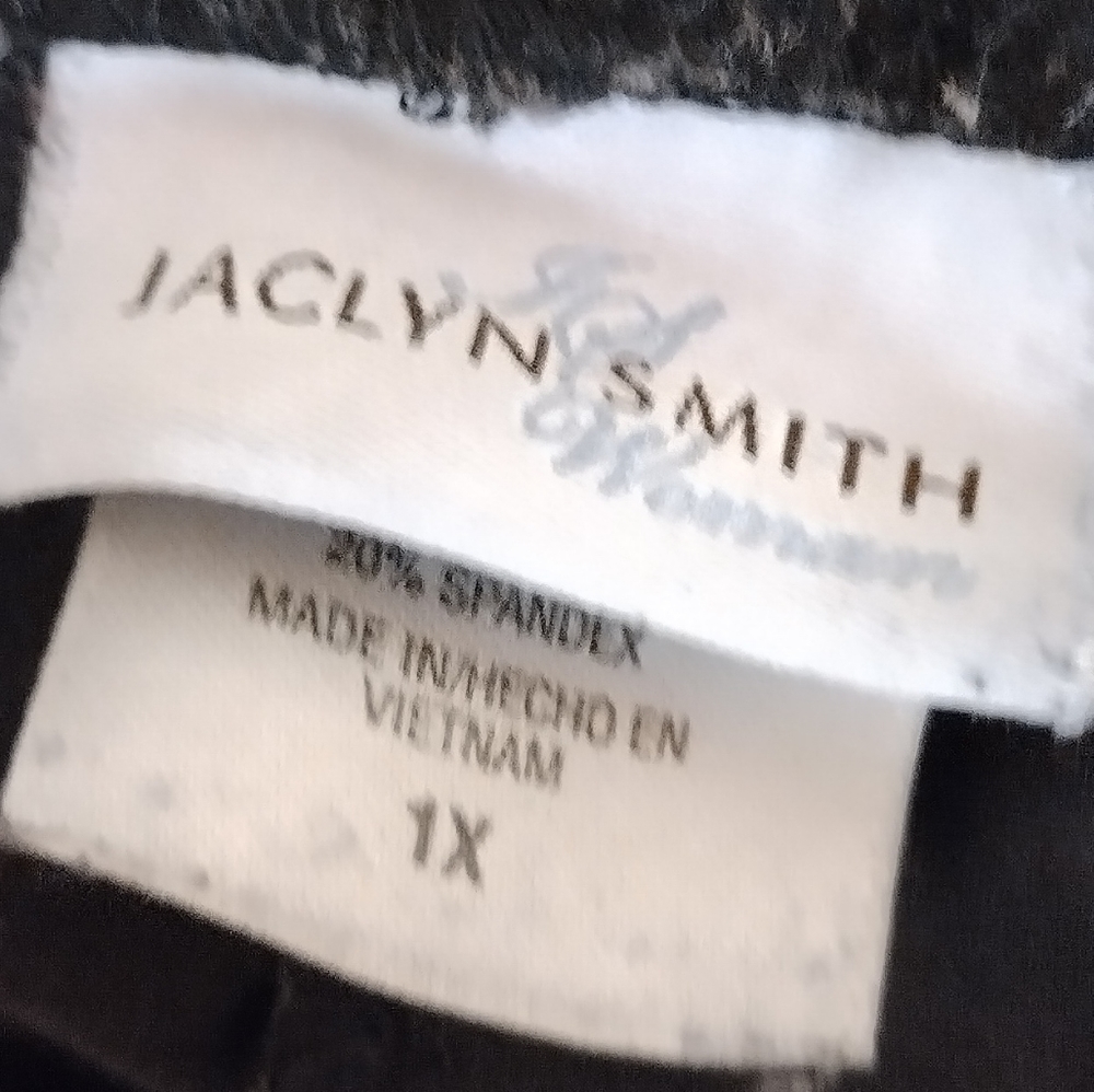 Jaclyn Smith Woman Black Polyester Spandex blend dress pant size 1X